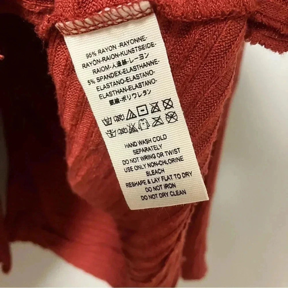 We the Free  rust orange ribbed sweater - Picture 4 of 5